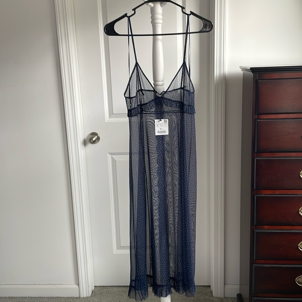 Brand:Zara,Size:S,Color:Blue/white dots.new with tag.